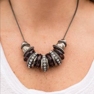 Brass and gunmetal necklace